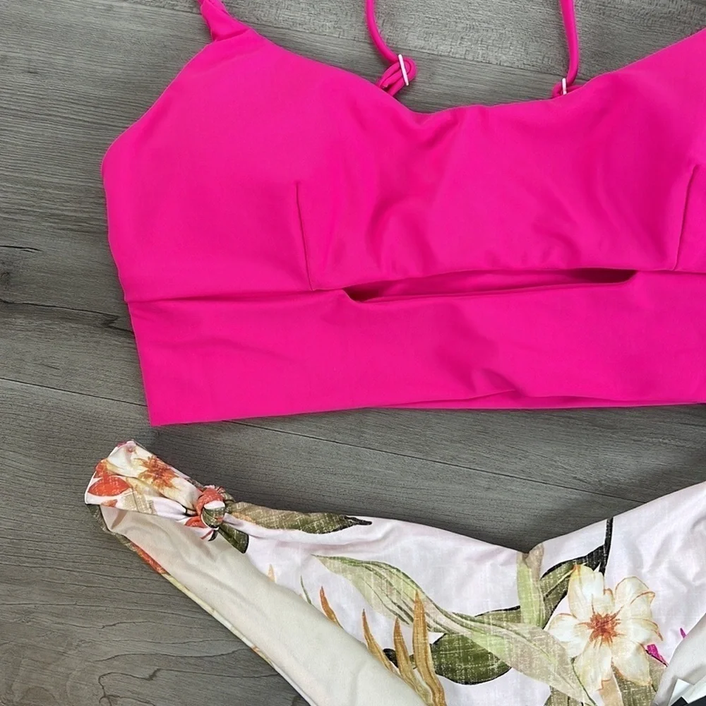 ☀️RIP CURL☀️ BRIGHTS SCOOP CROP NORTH SHORE SKIMPY PANT BIKINI SET